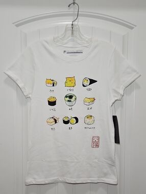 Prince Peter Collection Sushi Kitty Graphic Tee New XS Women's Cat Lover